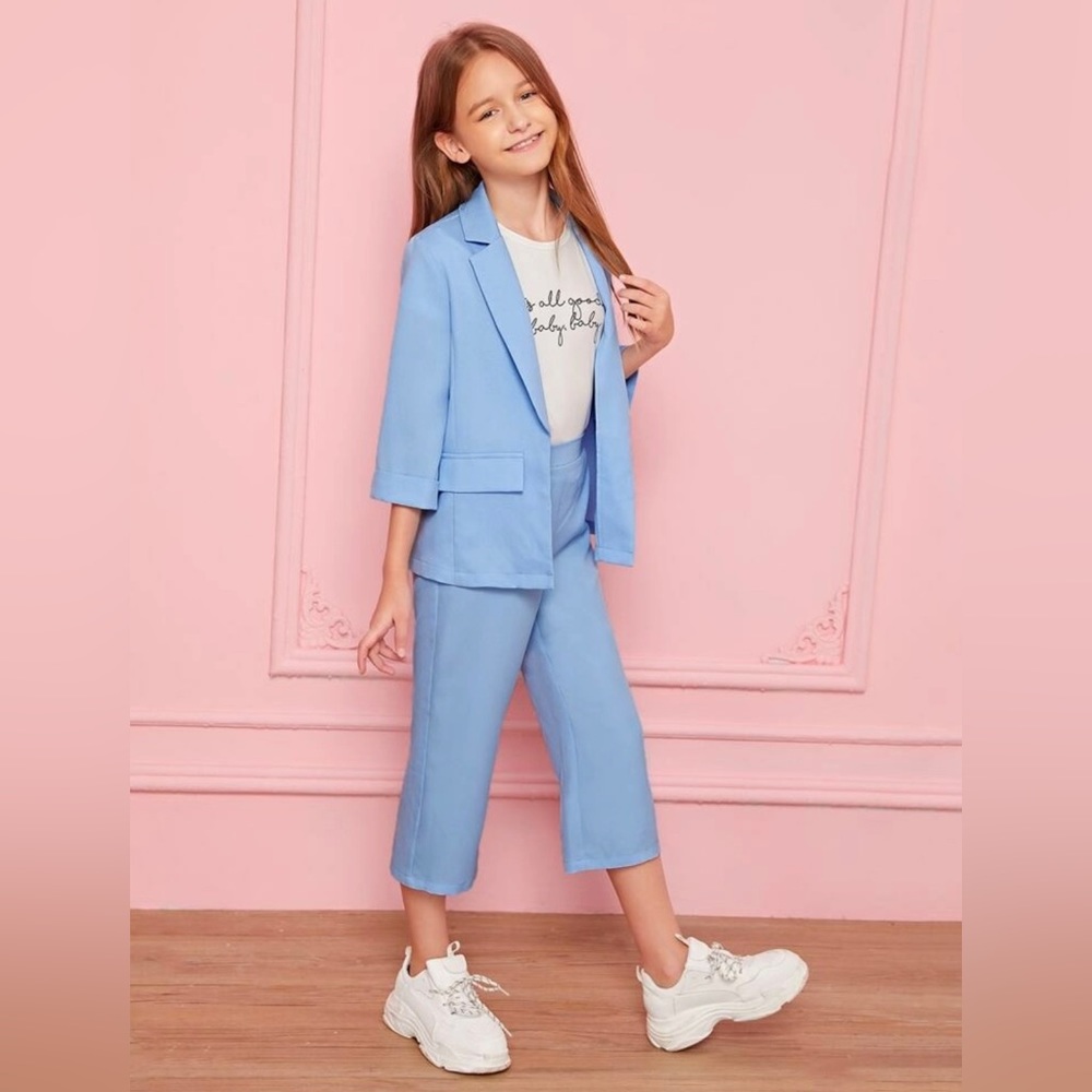 2 piece suit- baby blue